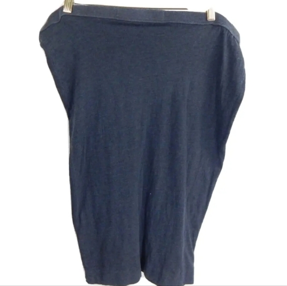 Raquel Allegra Gray Soft Knit Midi Pencil Skirt - Picture 3 of 3